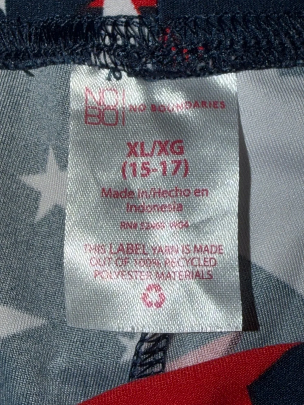 Women's size XL 15-17 4th of July athletic shorts- summer‎ stars beach running